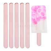 10 Bâtonnets de Glace en acrylique Réutilisables Rose 11.5 cm